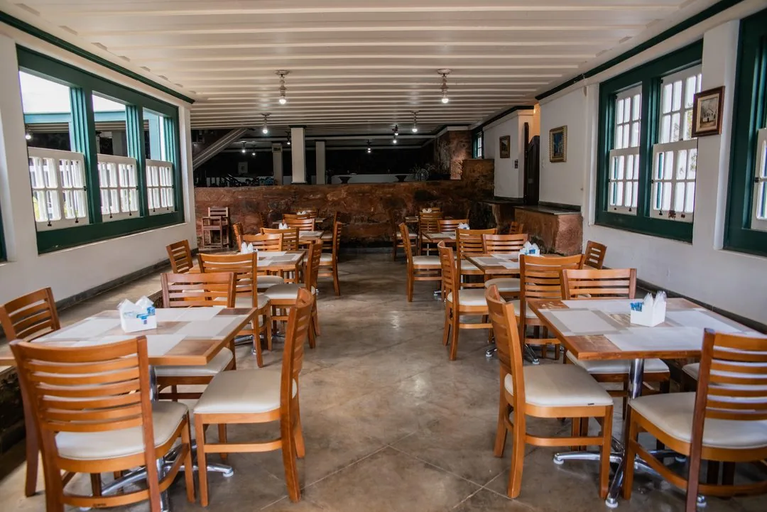 Salão do café da manhã da Pousada Vovô Chiquinho em Tiradentes