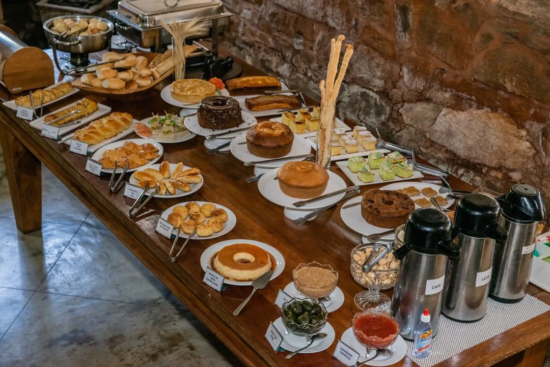 Café da manhã da Pousada Vovô Chiquinho em Tiradentes